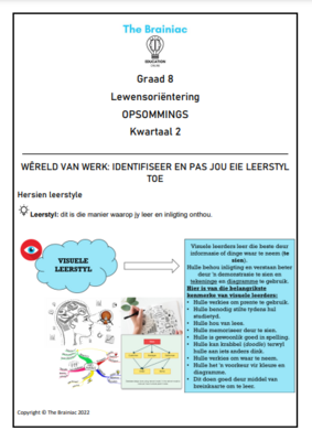 Gr 8 LO Opsommings - Kwartaal 2