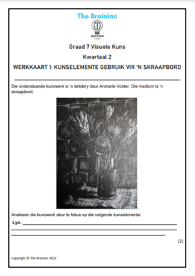 Gr 7 Visuele Kuns Werkkaarte - Kwartaal 2