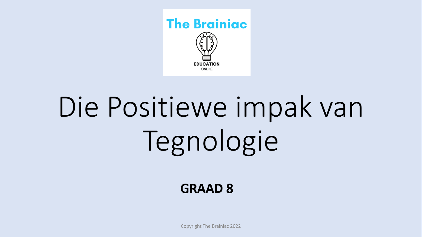 Gr 8 Tegnologie PowerPoints - Kwartaal 2