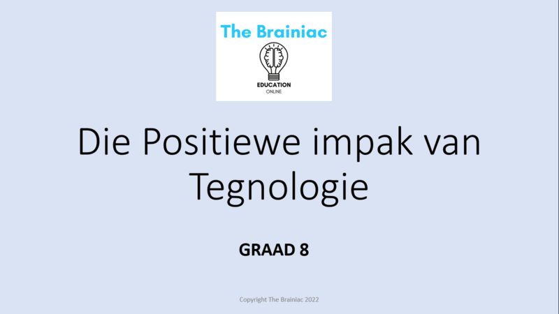 Gr 8 Tegnologie PowerPoints - Kwartaal 2