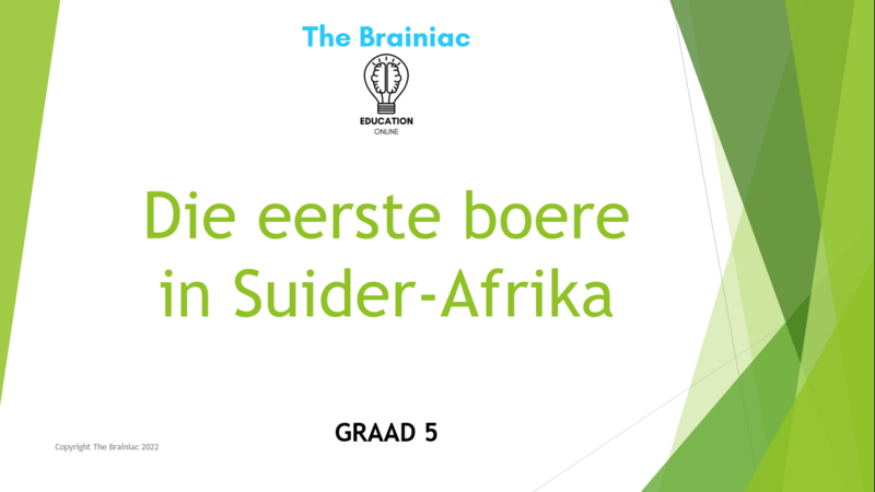Gr 5 SW (Geskiedenis) PowerPoints - Kwartaal 2