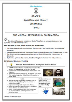 Gr 8 SS (History) Summaries - Term 2