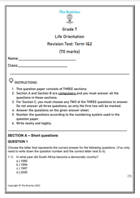 Gr 7 LO Revision Test - Term 1&amp;2