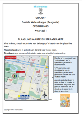 Gr 7 SW (Geografie) Opsommings - Kwartaal 1