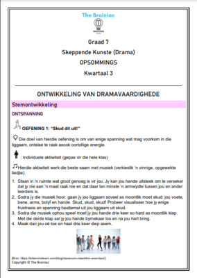 Gr 7 Drama Opsommings - Kwartaal 3