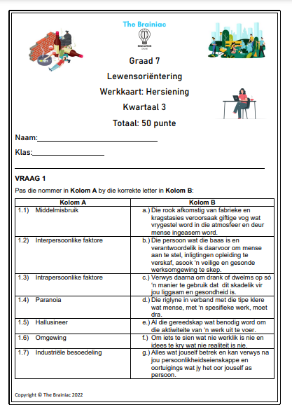 Gr 7 LO Hersieningswerkkaart - Kwartaal 3