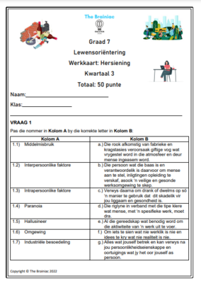 Gr 7 LO Hersieningswerkkaart - Kwartaal 3