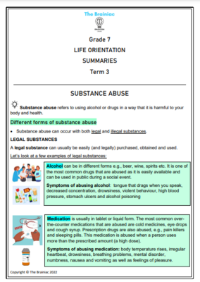 Gr 7 LO Summaries - Term 3