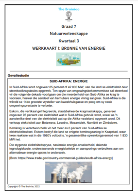 Gr 7 NW Werkkaarte - Kwartaal 3