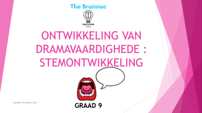 Gr 9 Drama PowerPoints - Kwartaal 3