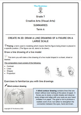 Gr 7 Visual Arts Summaries - Term 4
