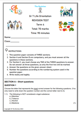 Gr 7 LO Revision Test - Term 4