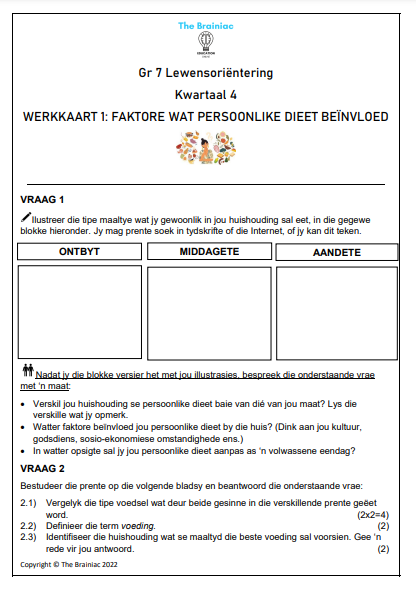 Gr 7 LO Werkkaarte - Kwartaal 4