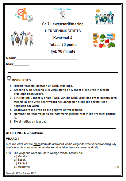 Gr 7 LO Hersieningstoets - Kwartaal 4