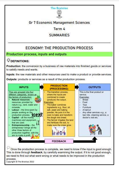 Gr 7 EMS Summaries - Term 4