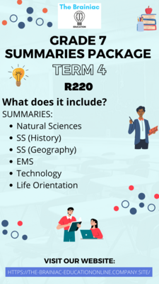 Gr 7 Summaries Package - Term 4