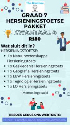 Gr 7 Hersieningstoetse Pakket - Kwartaal 4