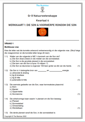 Gr 8 NW Werkkaarte - Kwartaal 4