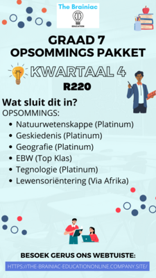 Gr 7 Opsommings Pakket - Kwartaal 4