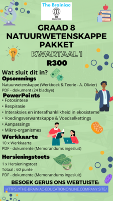 Gr 8 Natuurwetenskappe Pakket - Kwartaal 1