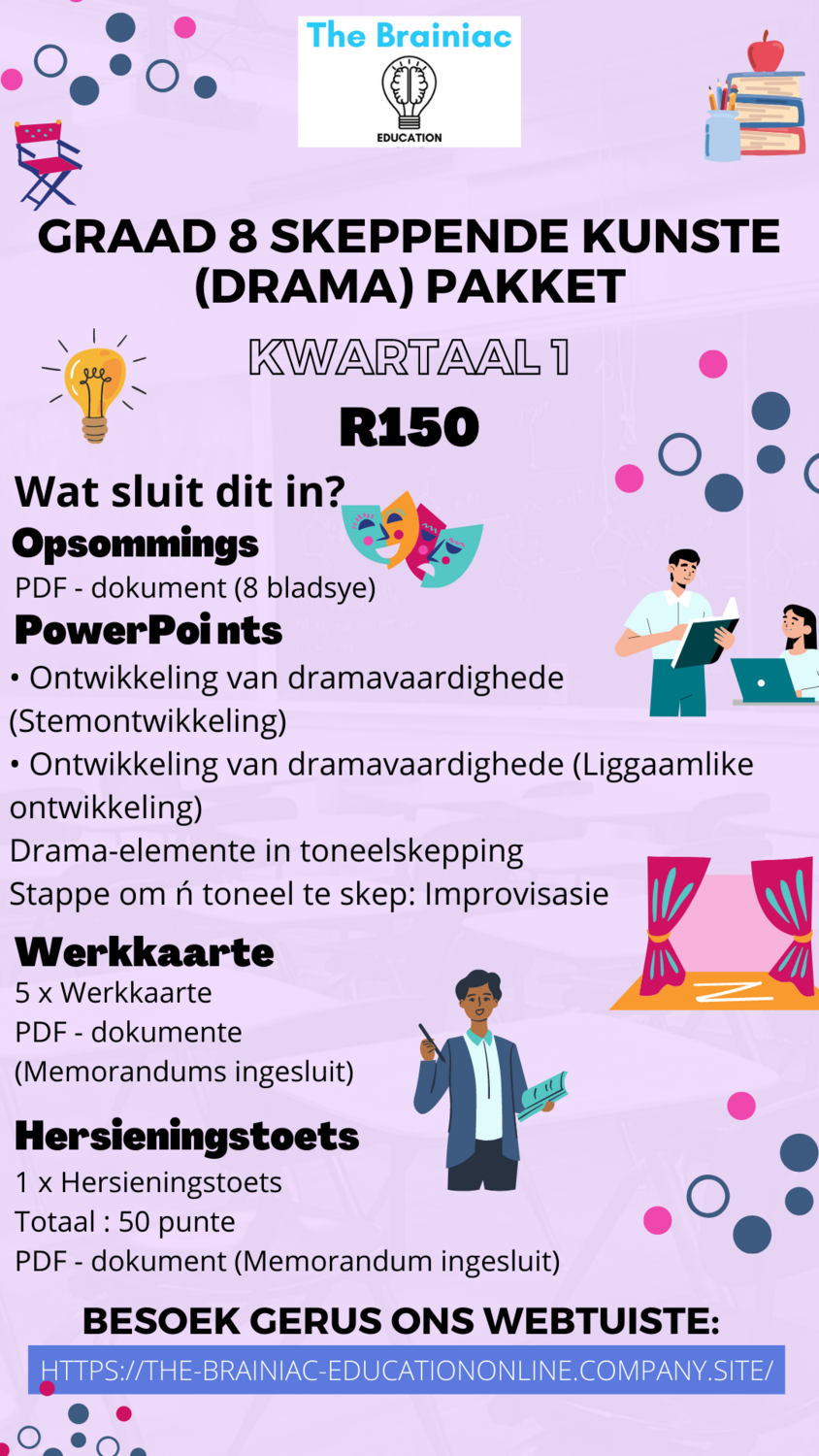 Gr 8 Skeppende Kunste (Drama) Pakket - Kwartaal 1