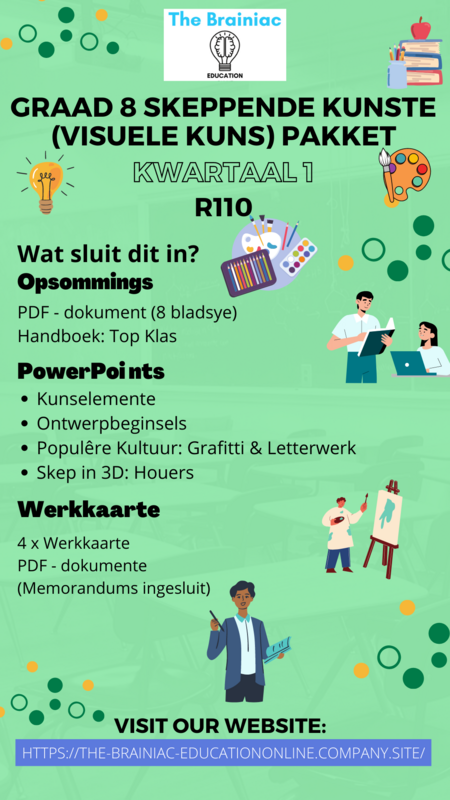 Gr 8 Skeppende Kunste (Visuele Kuns) Pakket - Kwartaal 1