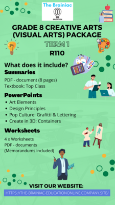 Gr 8 Creative Arts (Visual Arts) Package - Term 1