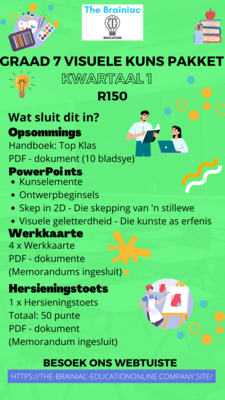 Gr 7 Skeppende Kunste (Visuele Kuns) Pakket - Kwartaal 1