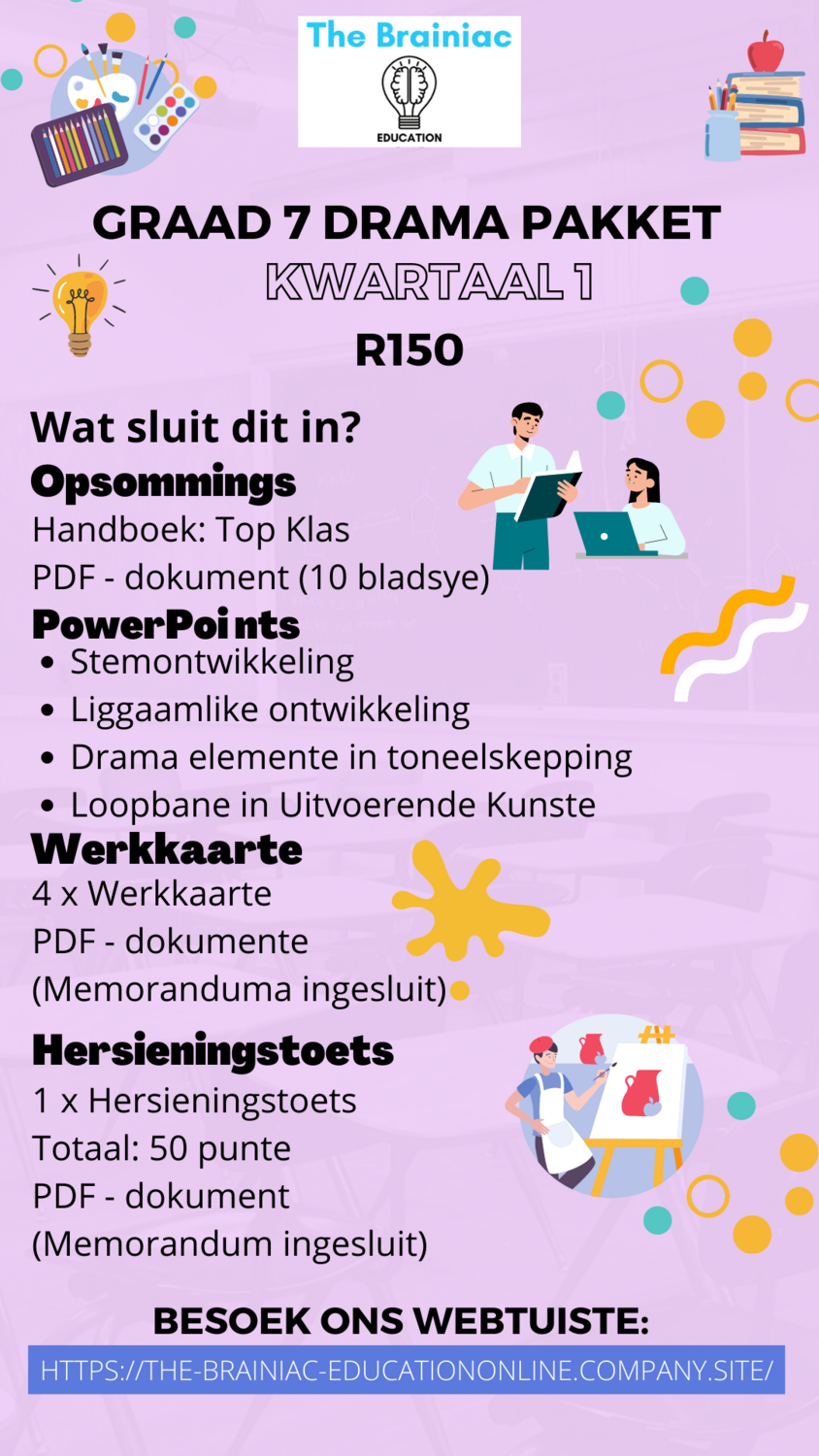 Gr 7 Skeppende Kunste (Drama) Pakket - Kwartaal 1