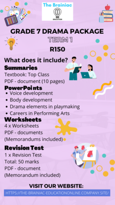 Gr 7 Creative Arts (Drama) Package - Term 1