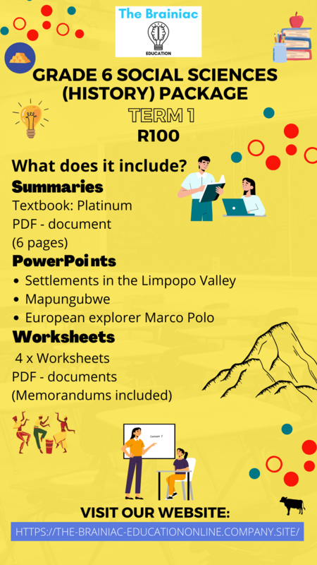 Gr 6 Social Sciences (History) Package - Term 1