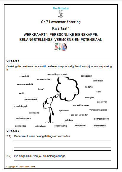 Gr 7 LO Werkkaarte - Kwartaal 1