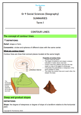 Gr 9 SS (Geography) Summaries - Term 1