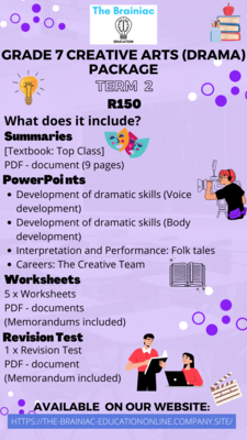 Gr 7 Creative Arts (Drama) Package - Term 2