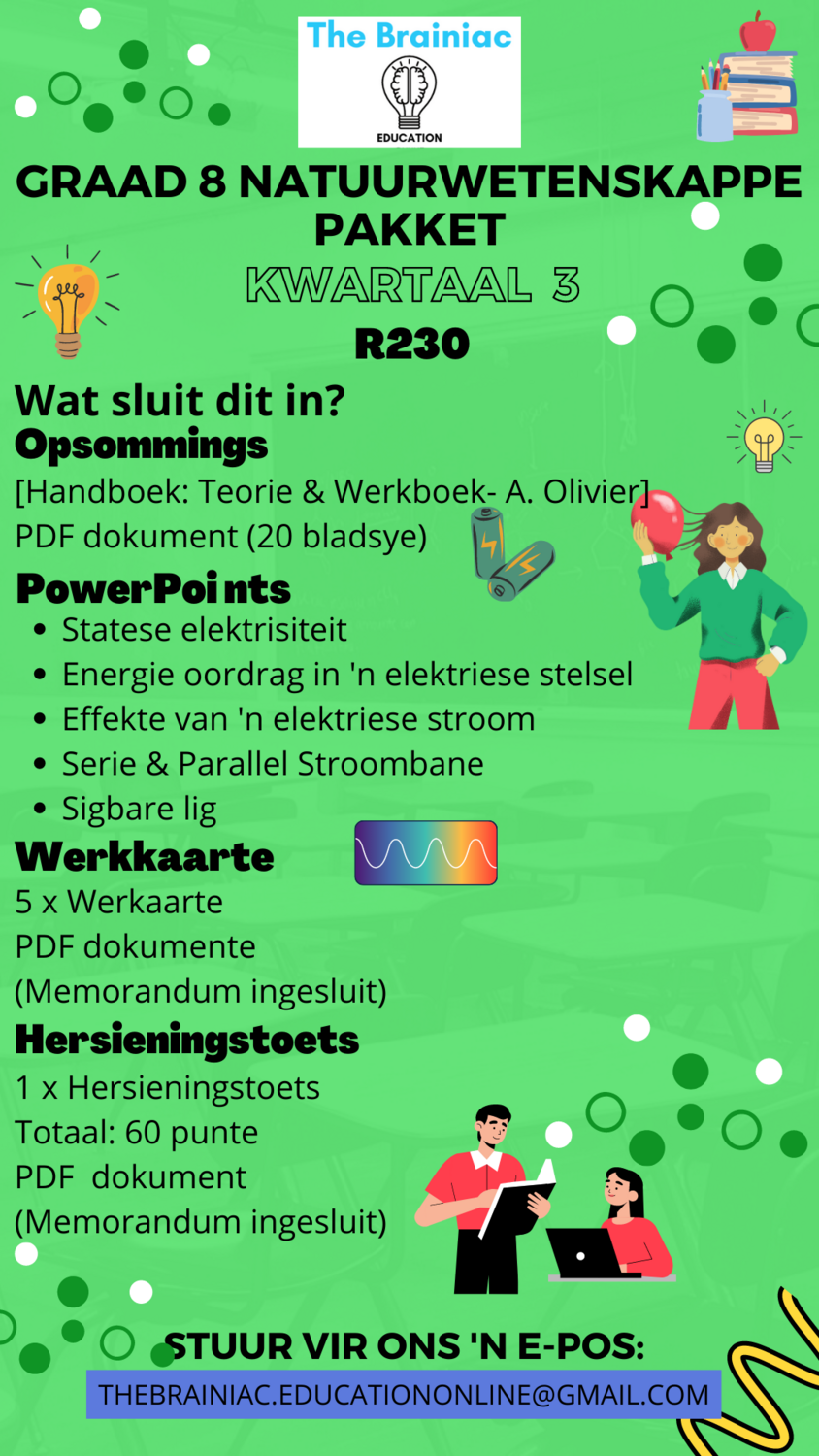 Gr 8 Natuurwetenskappe Pakket - Kwartaal 3