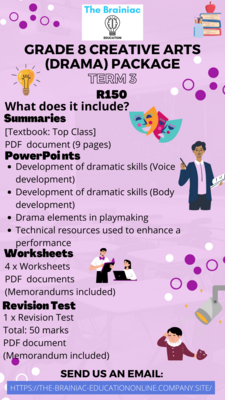 Gr 8 Creative Arts (Drama) Package - Term 3