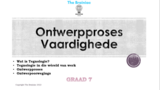 Gr 7 Tegnologie PowerPoints - Kwartaal 1