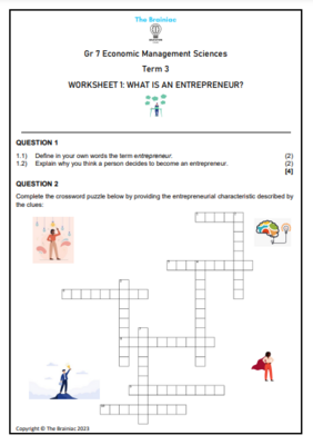 Gr 7 EMS Worksheets -  Term 3