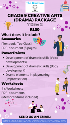 Gr 9 Creative Arts (Drama) Package - Term 3