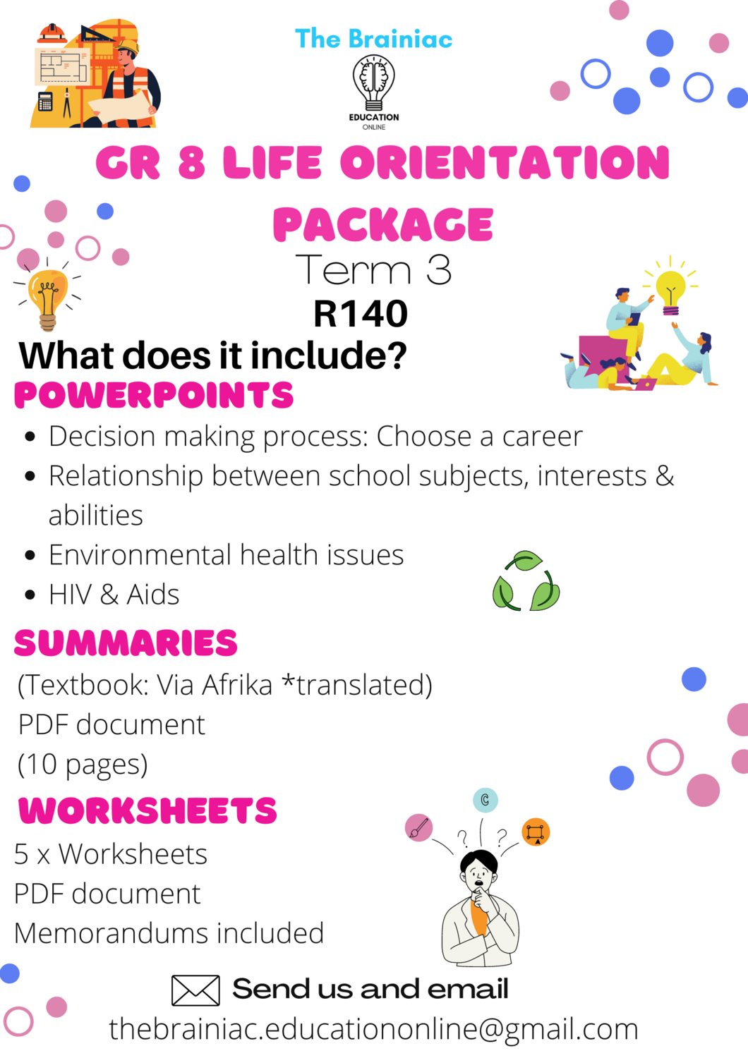 Gr 8 Life Orientation Package - Term 3