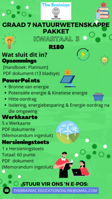 Gr 7 Natuurwetenskappe Pakket - Kwartaal 3
