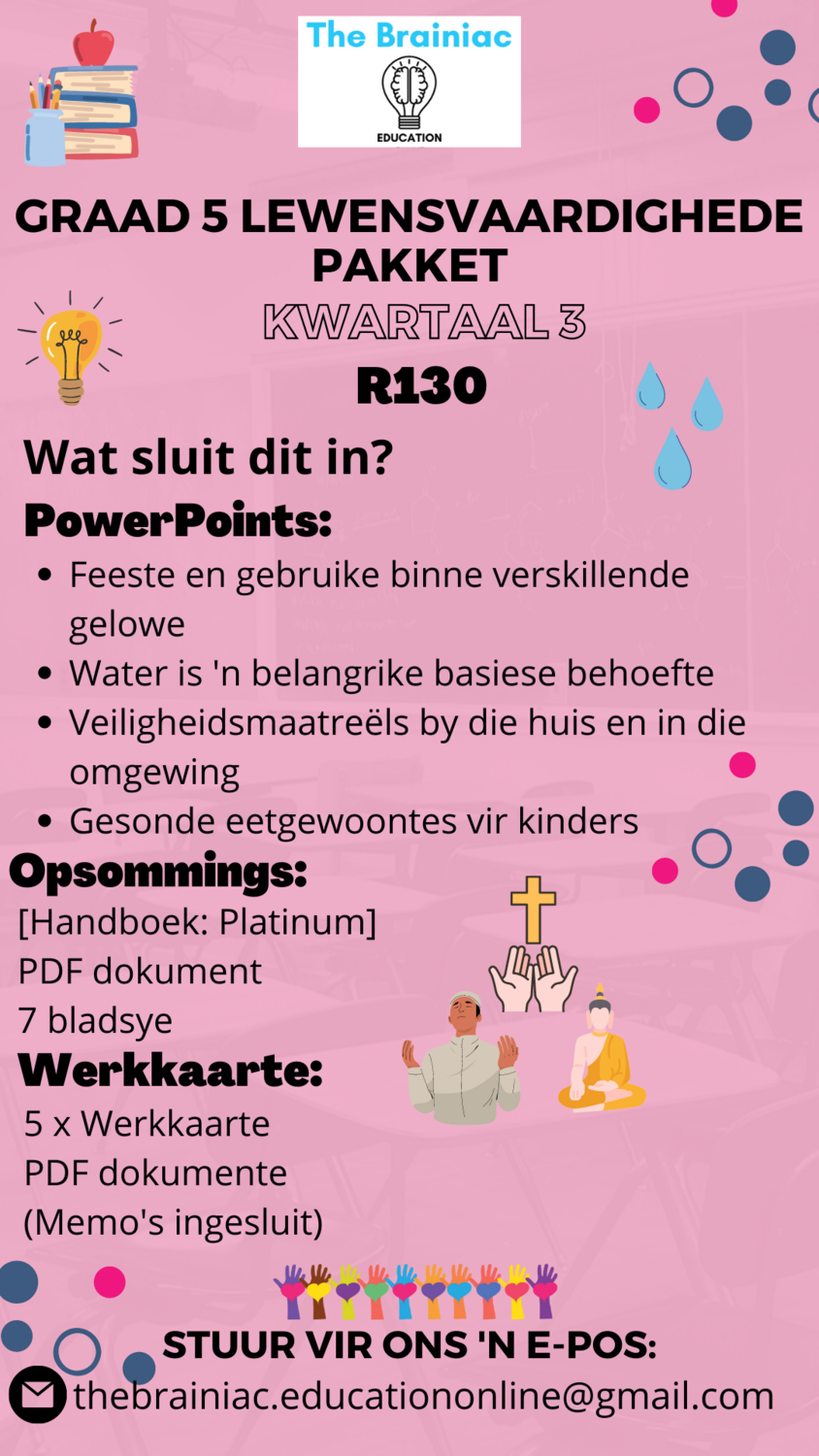 Gr 5 Lewensvaardighede (PSW) Pakket - Kwartaal 3