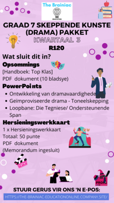 Gr 7 Skeppende Kunste (Drama) Pakket - Kwaartaal 3