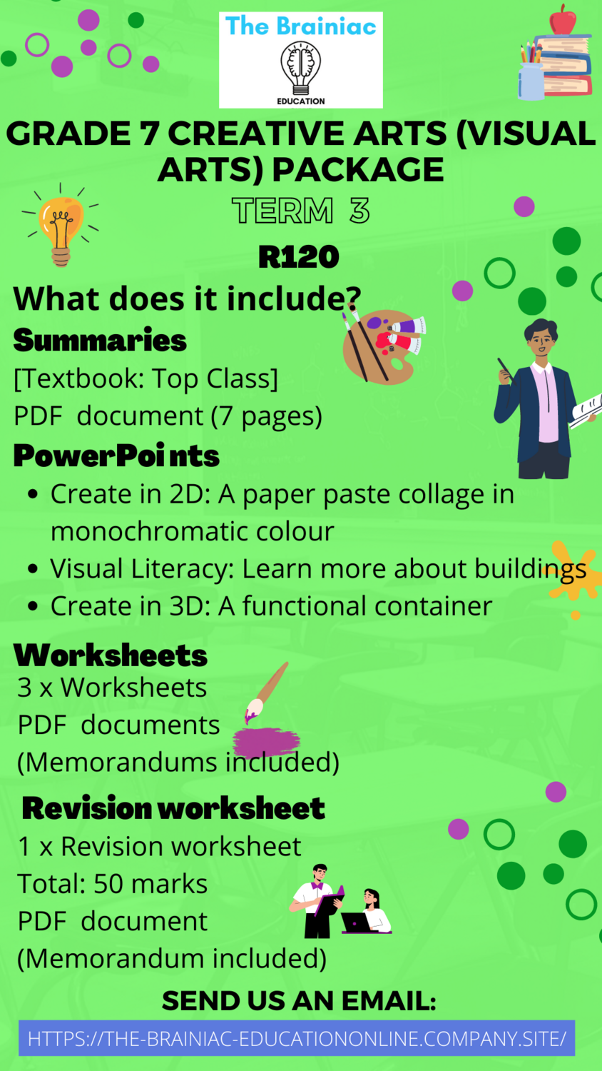 Gr 7 Creative Arts (Visual Arts) Package - Term 3