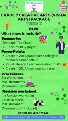 Gr 7 Creative Arts (Visual Arts) Package - Term 3
