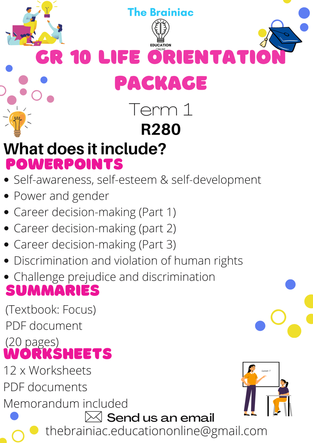 Gr 10 Life Orientation Package - Term 1