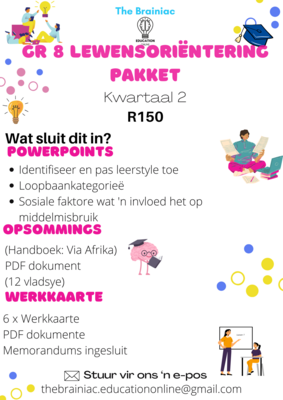 Gr 8 Lewensoriëntering Pakket - Kwartaal 2