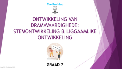 Gr 7 Skeppende Kunste (Drama) PowerPoints - Kwartaal 4