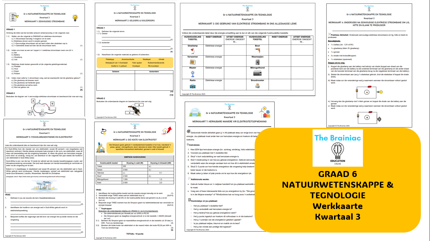 Gr 6 NWT Werkkaarte - Kwartaal 3