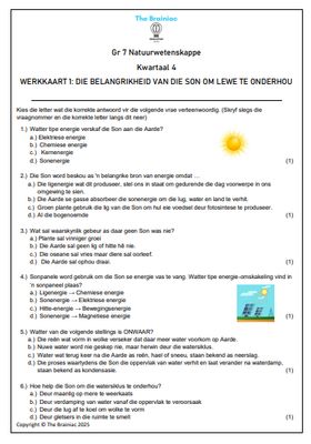 Gr 7 NW Werkkaarte - Kwartaal 4